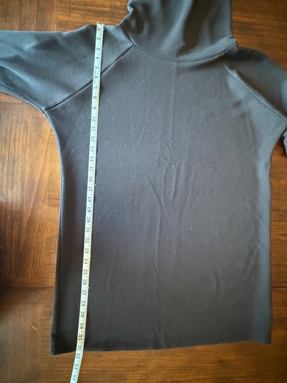 Express Women's Black Hoodie Sweatshirt Dress Minimalist Neutral, Size Large - Picture 7 of 8